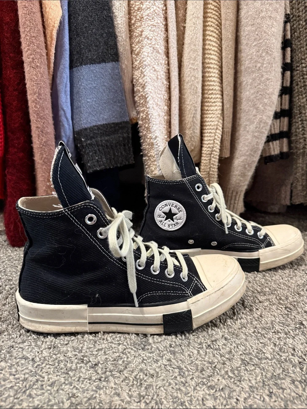 Converse x Rick Owen’s DRKSHDW DRKSTAR High Sneakers